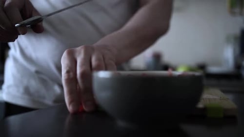 Chopping Fresh Tomatoes for Cooking — Kitchen Preparation and Culinary Cutting
