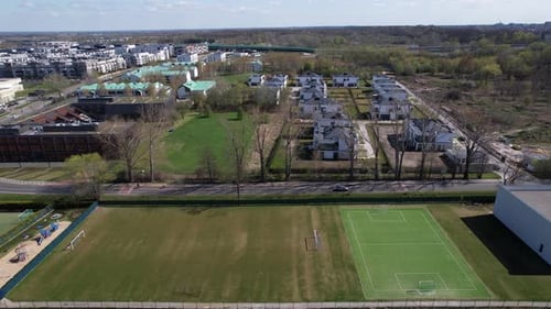 View of the Wilanów district, Warsaw, Poland