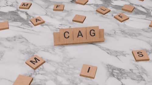 CAG-Wort auf Scrabble