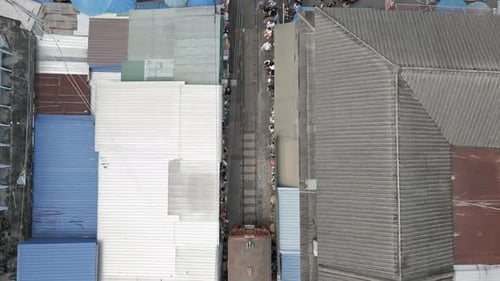 Train Market in Thailand