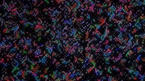 Abstract Fluid Neon Lines Motion Background