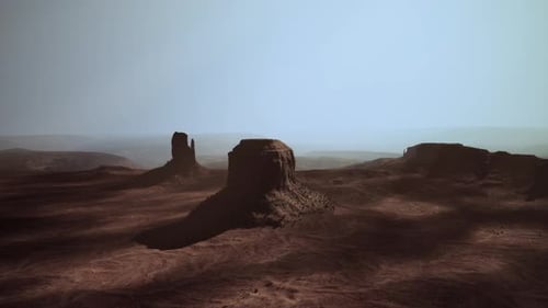 A Stunning Rock Formation in the Heart of the Desert Captured From Above