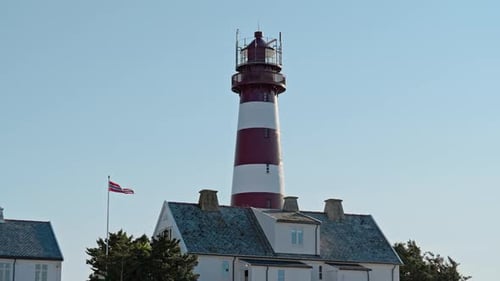 Ferry Journey Featuring The Iconic Skrova Lighthouse
