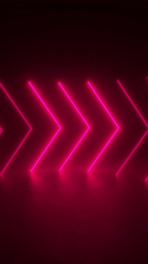 A series of futuristic neon tube lights