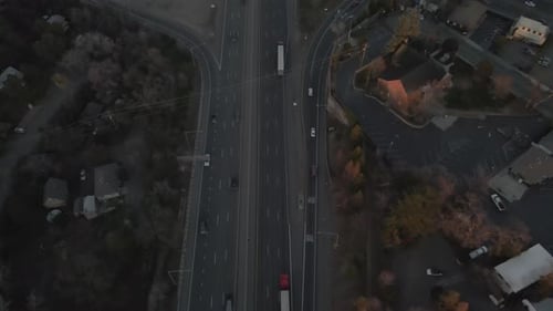 Interstate 80 in Auburn California from above