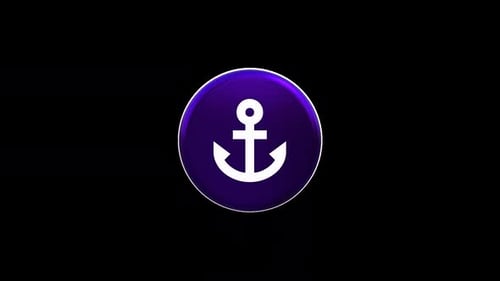Modern 3D Anchor Icon Rotation Animation