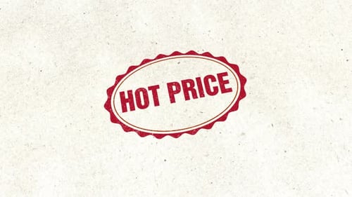 Retro Hot Price Stamp Reveal on Textured Paper