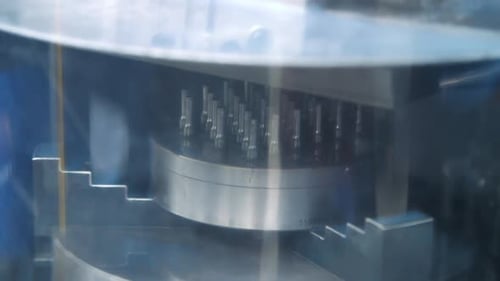 Jets of Coolant Streaming in Machine During Machining of Blank. Cooling Of