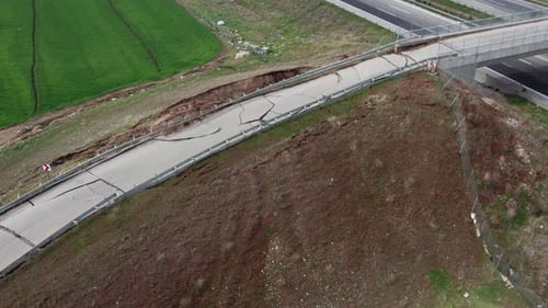 Road Damaged by Earthquake