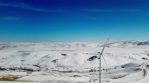 Windmills, Alternative Energy In Winter