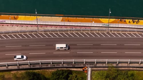 Busy Highway in Hong Kong Central