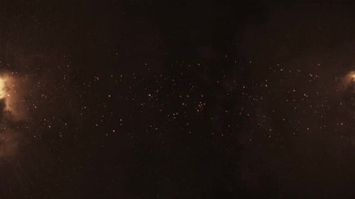 Abstract Flowing Gold Dust Particle Background