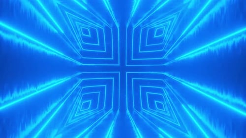 Abstrakter Hintergrund mit blauen Neonlinien.