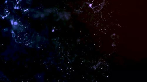 Dust flickering on black background. Abstract Footage background for text.