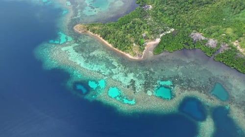 Tropical Island with Blue Lagoons