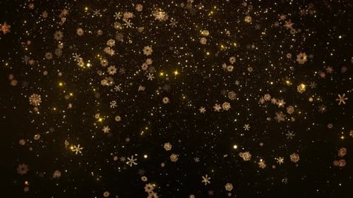 Celebrate Christmas invitation snow flakes background Christmas golden light shine particles bokeh