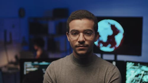 Professional Programmer Working in IT Office