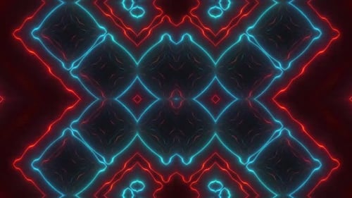 Dynamisch leuchtende Neonlinien erzeugen faszinierende abstrakte digitale Kunstmuster