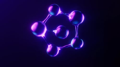 Loop molecule with dark neon light effect