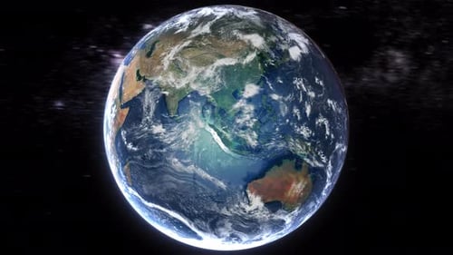 Realistic Earth From Space Zoom In Clouds Nigeria