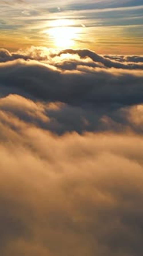 Clouds Heaven at Golden Sunset