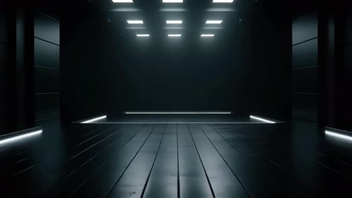 Podium Futuristische Vitrine mit Plattform für Produktausstellungen. Leeres modernes Bühnendisplay