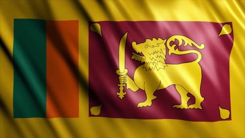 Seamless Loop of Waving Sri Lanka Flag