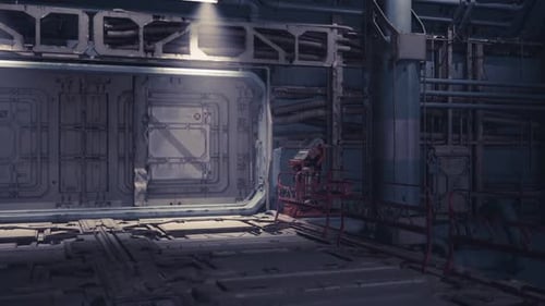 Terminal de fret d'une grande station spatiale avec une conception structurelle avancée