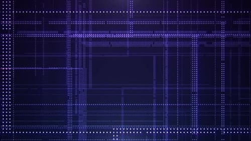 Futuristic Digital Grid Lines Loop Background