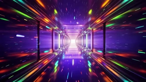 Fond graphique de mouvement de tunnel au néon futuriste à grande vitesse
