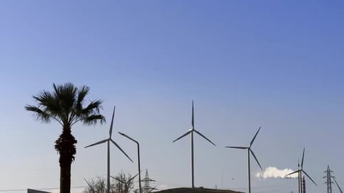 Energy Producing Industrial Zone From Windmill Turbine 2