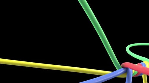 3D-farbiger Spline-Animationseffekt