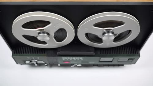 Sound Of Time On An Old Vintage Tape Recorder.