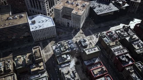 Vista aérea de una ciudad con muchos edificios