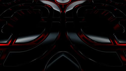 Red Glowing Futuristic Abstract Pattern Animation