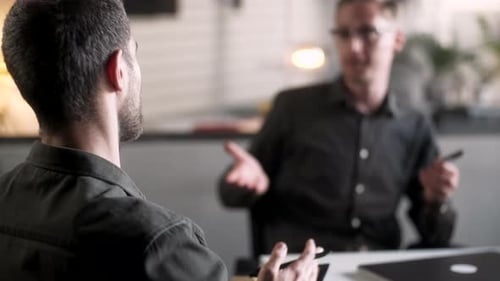 Handshaking of Happy Business People Meeting Man Client at Creative Company in Modern Office