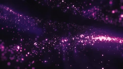 Abstract Purple Pink Sparkling Particles Motion Background
