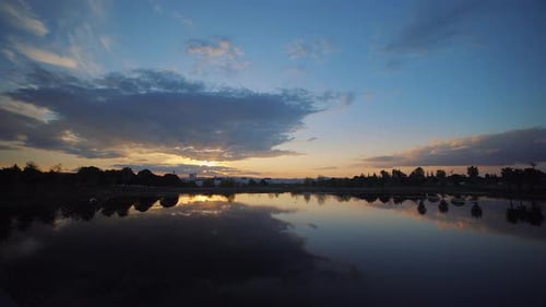 Beautiful SunSet Time Lapse in a lake.