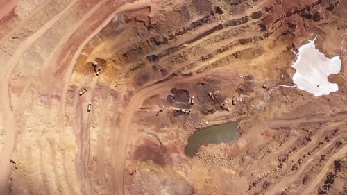 Aerial View Of Iron Mine