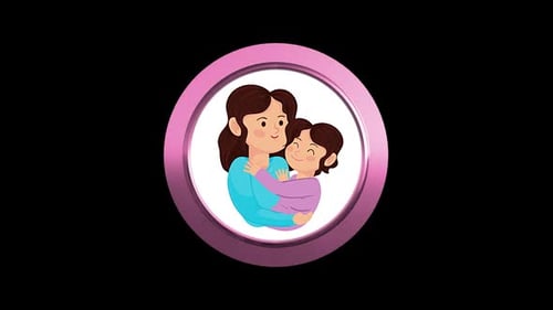 Mothers Day Mom And Son Animation Loop
