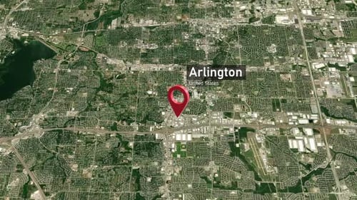 Arlington City Zoom (TX, United States) from Space to Earth