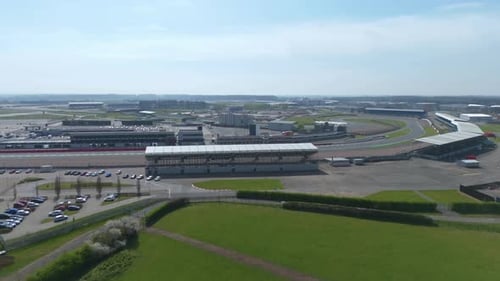 Vista aérea del circuito de Silverstone. REINO UNIDO