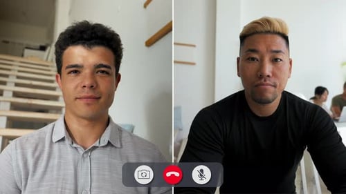 Engaging Split Screen Discussion Between Two Individuals Online