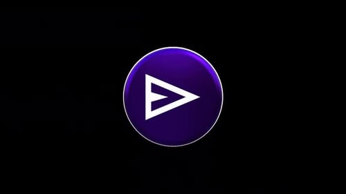 3D Play Button Icon Loop Animation