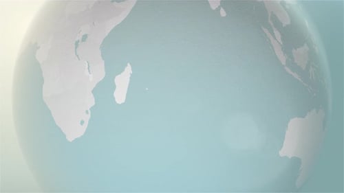 3D Global Map Zooming to South Africa Highlight Animation