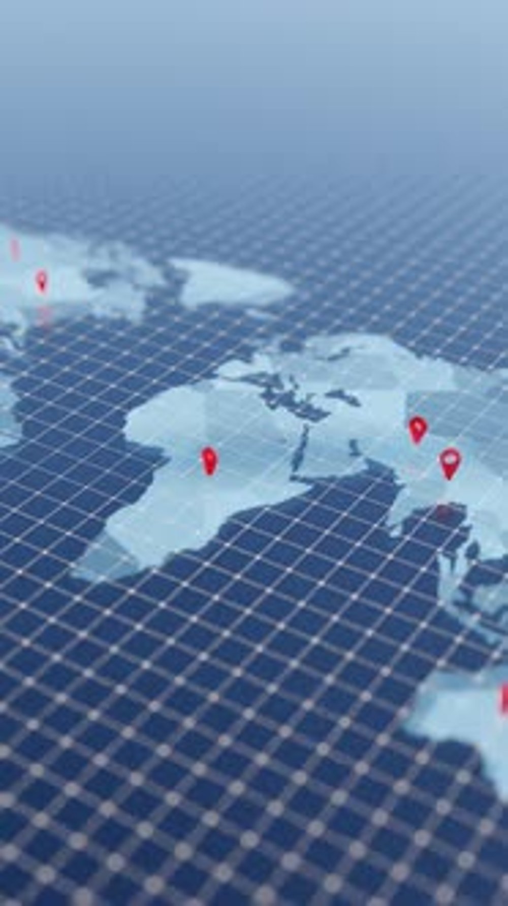 Animated World Map with Global Network and Location Pins, Backgrounds ...