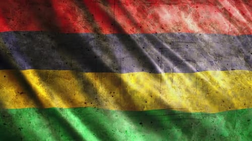 Grunge Distressed Flag Waving Seamless Loop Background