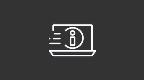 Minimalist Laptop Information Icon Flat Design Animation