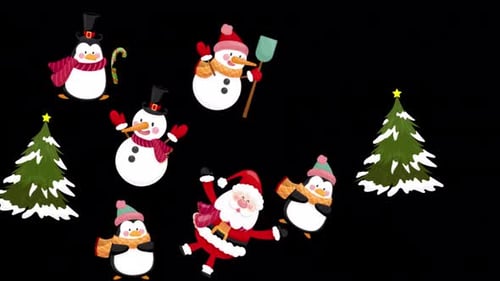 Merry Christmas Transition Alpha Channel