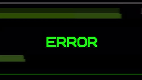 Retro Pixel Error Message Glitch Screen Overlay